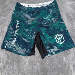 Born Primitive American Defender Training Shorts Mens 32 9" Green Gym Crossfit